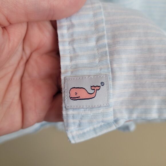 Vineyard Vines Mens Button Down Shirt Size XXL Slim Fit Murray Cotton Linen - Picture 7 of 12